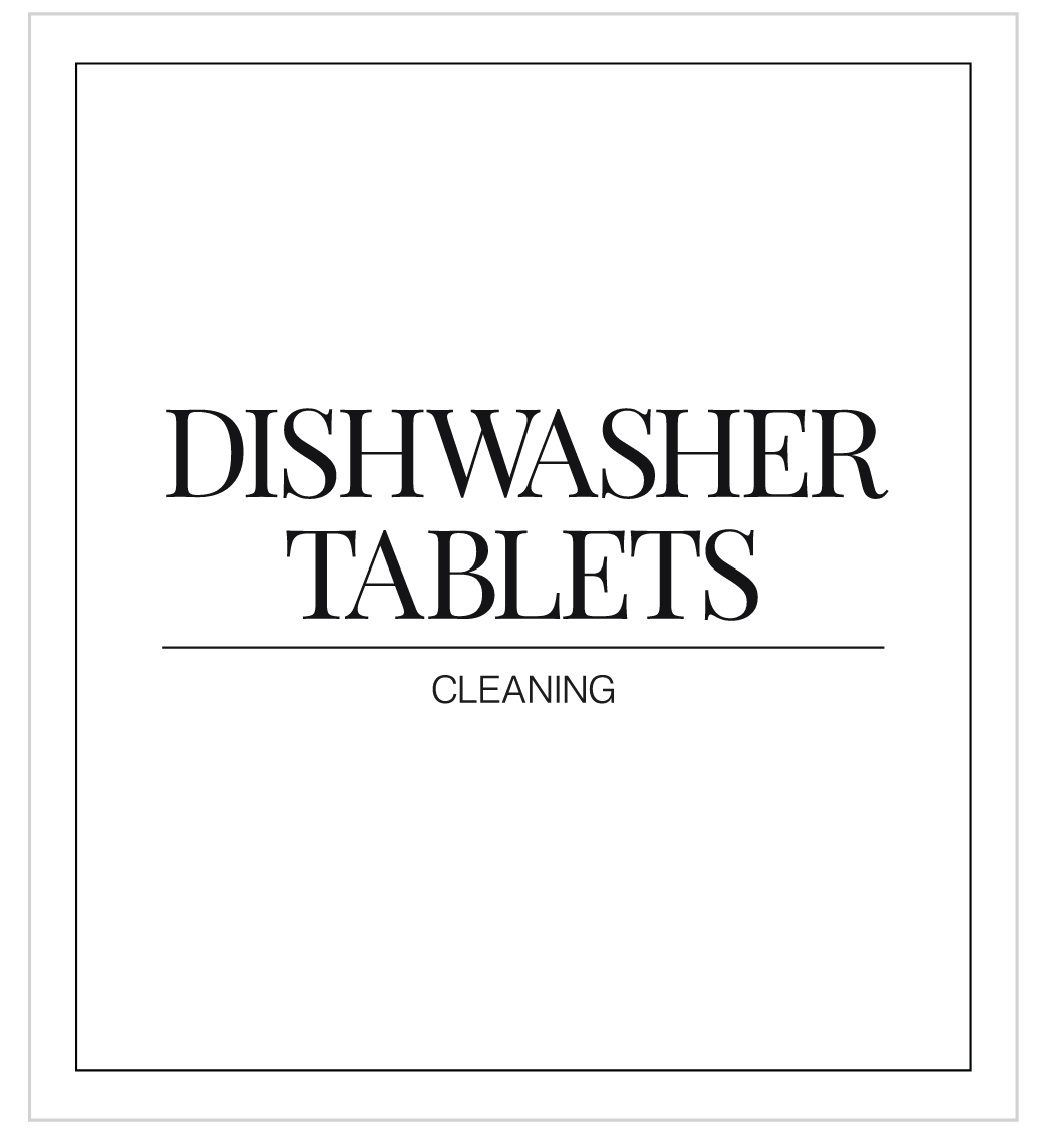 Dishwasher Tablets Label
