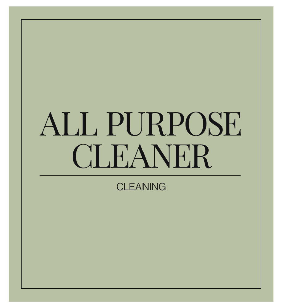 All Purpose Cleaner Label
