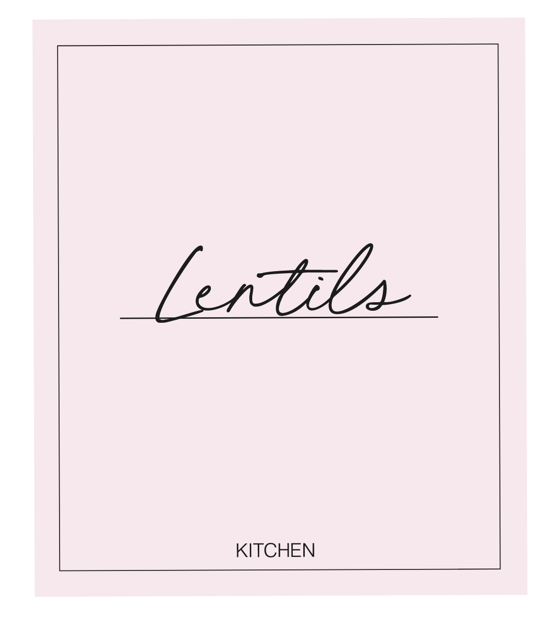 Lentils Label