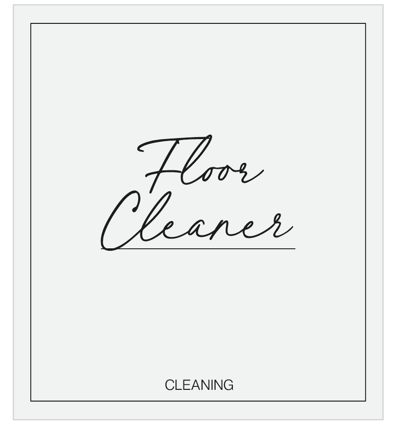 Floor Cleaner Label