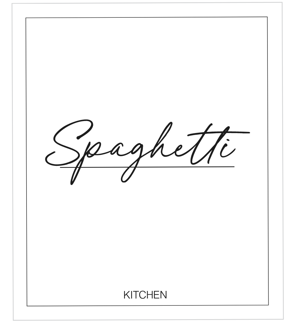 Spaghetti (Kitchen) Label