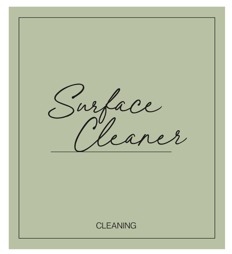 Surface Cleaner Label