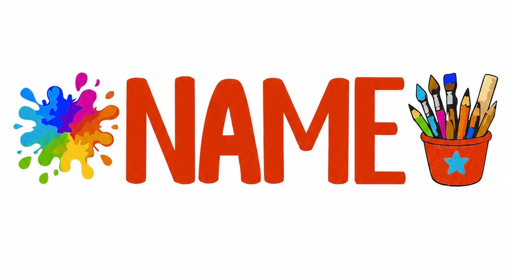 Arts & Crafts Name Label