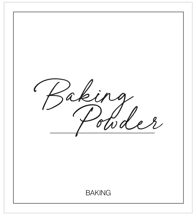 Baking Powder Label