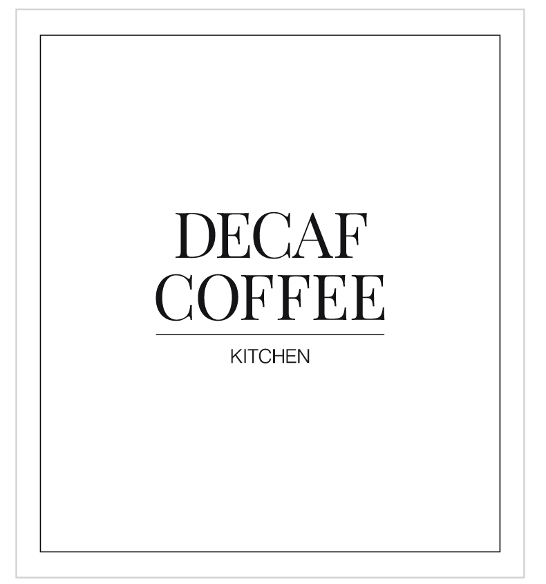 Decaf Coffee Label