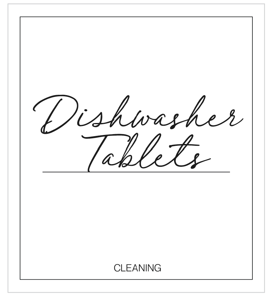 Dishwasher Tablets Label