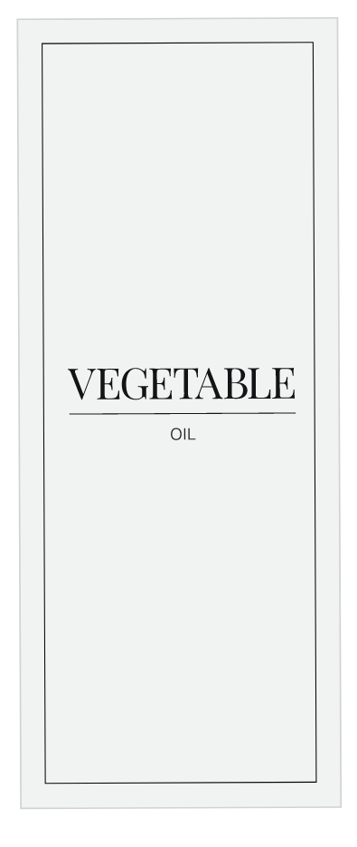 Vegetable Oil Label