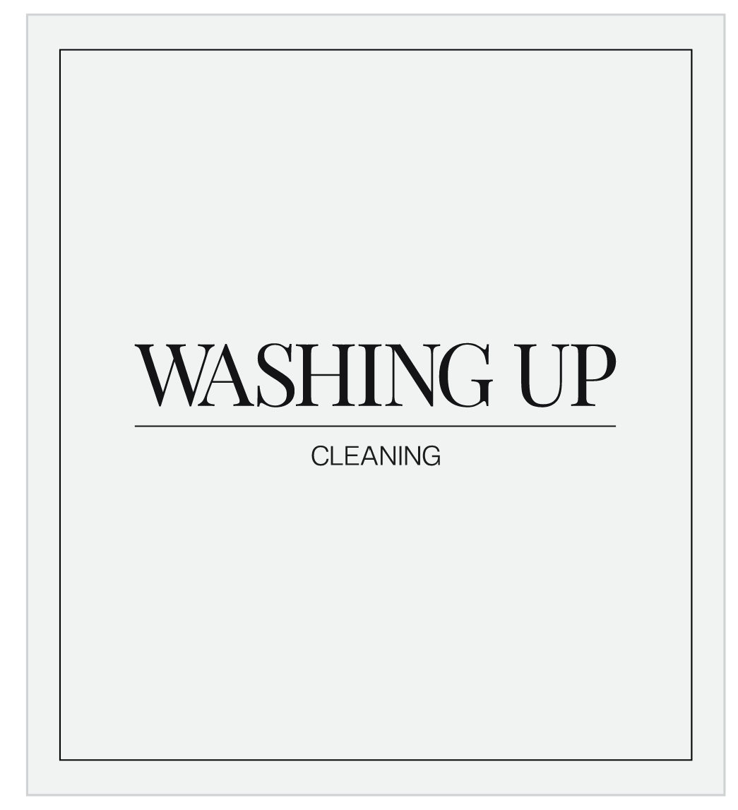 Washing Up Label