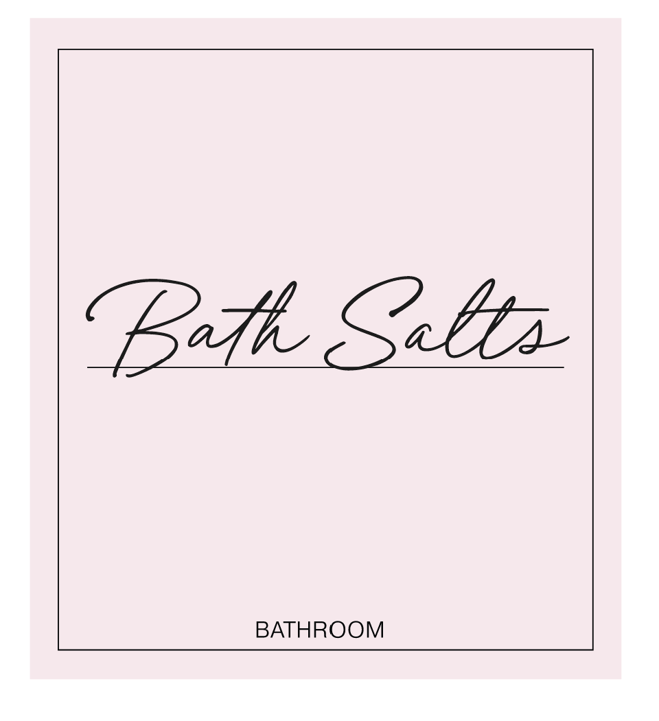 Bath Salts Label