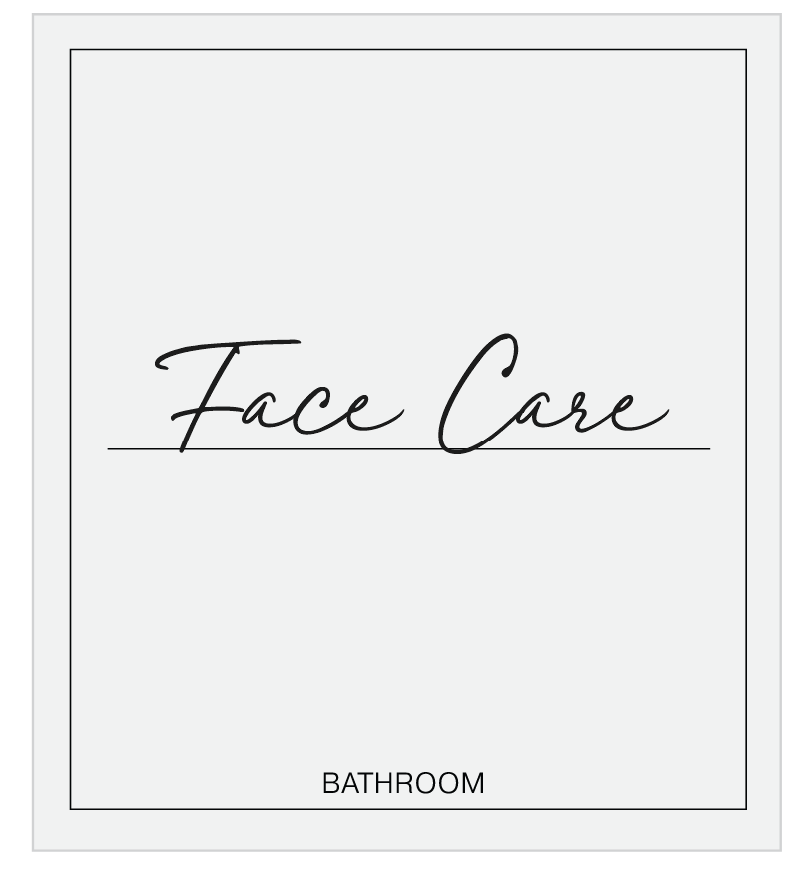 Face Care Label