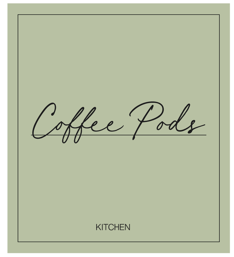 Coffee Pods Label