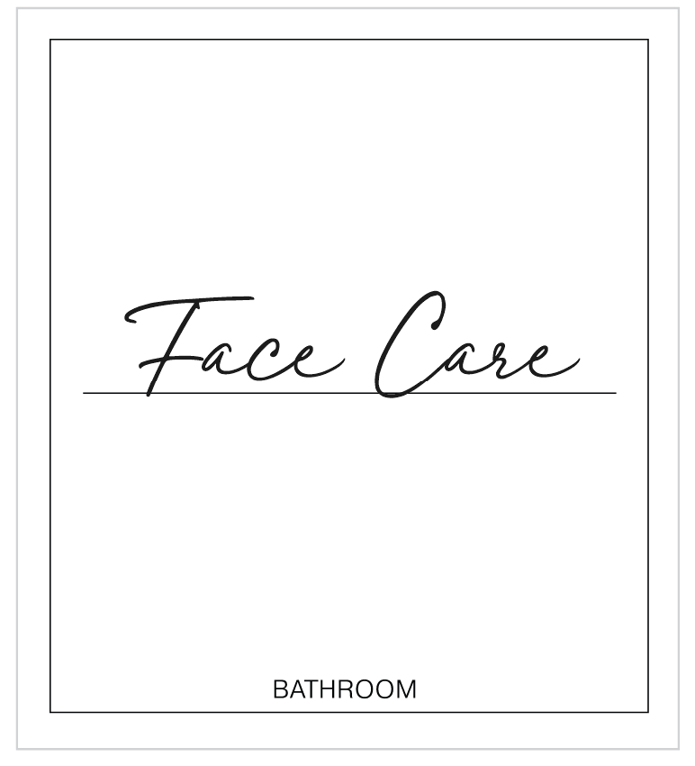 Face Care Label