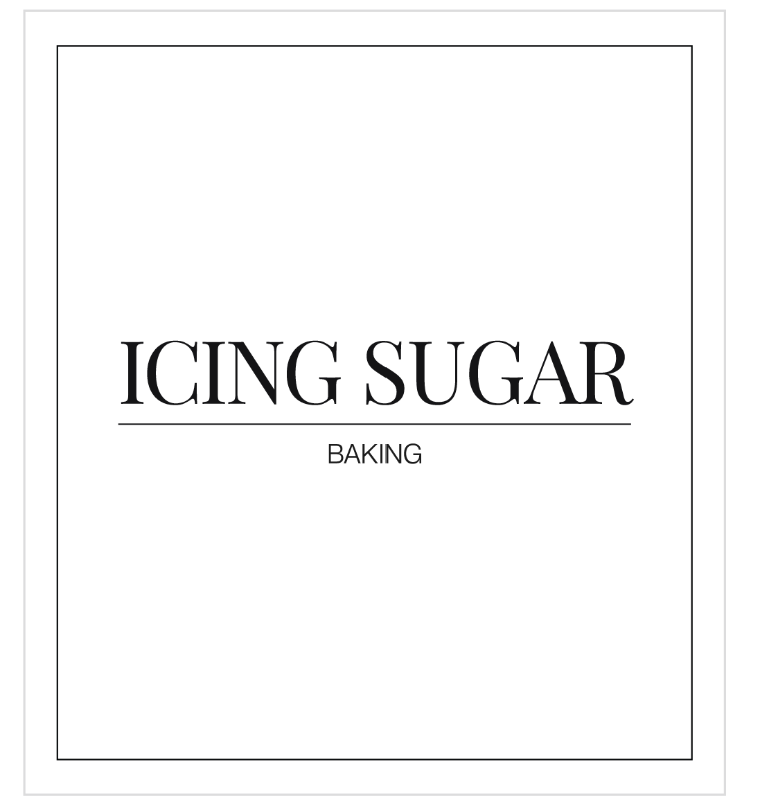Icing Sugar Label