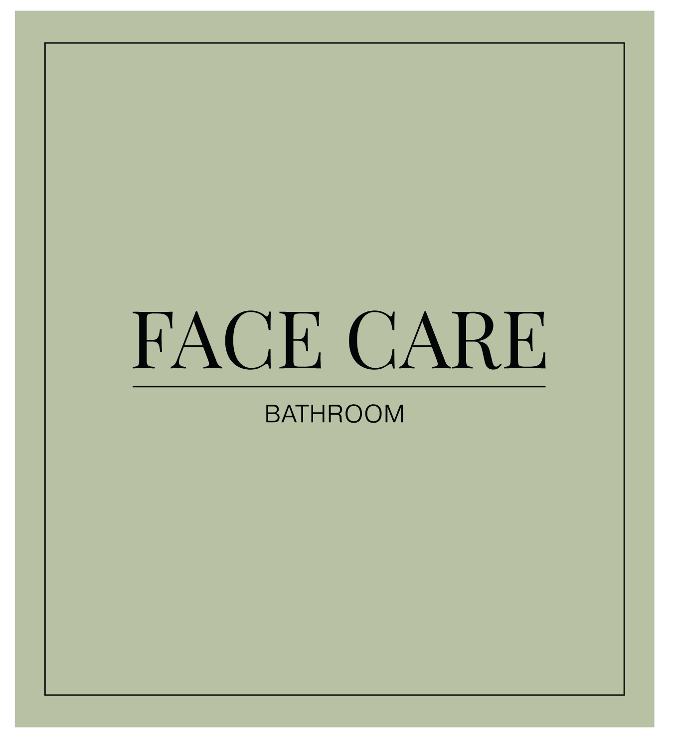 Face Care Label