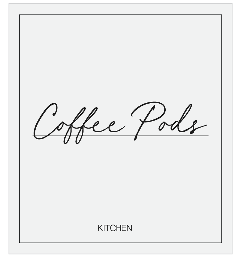 Coffee Pods Label