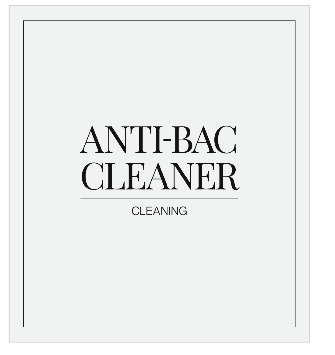 Anti-Bac Cleaner Label
