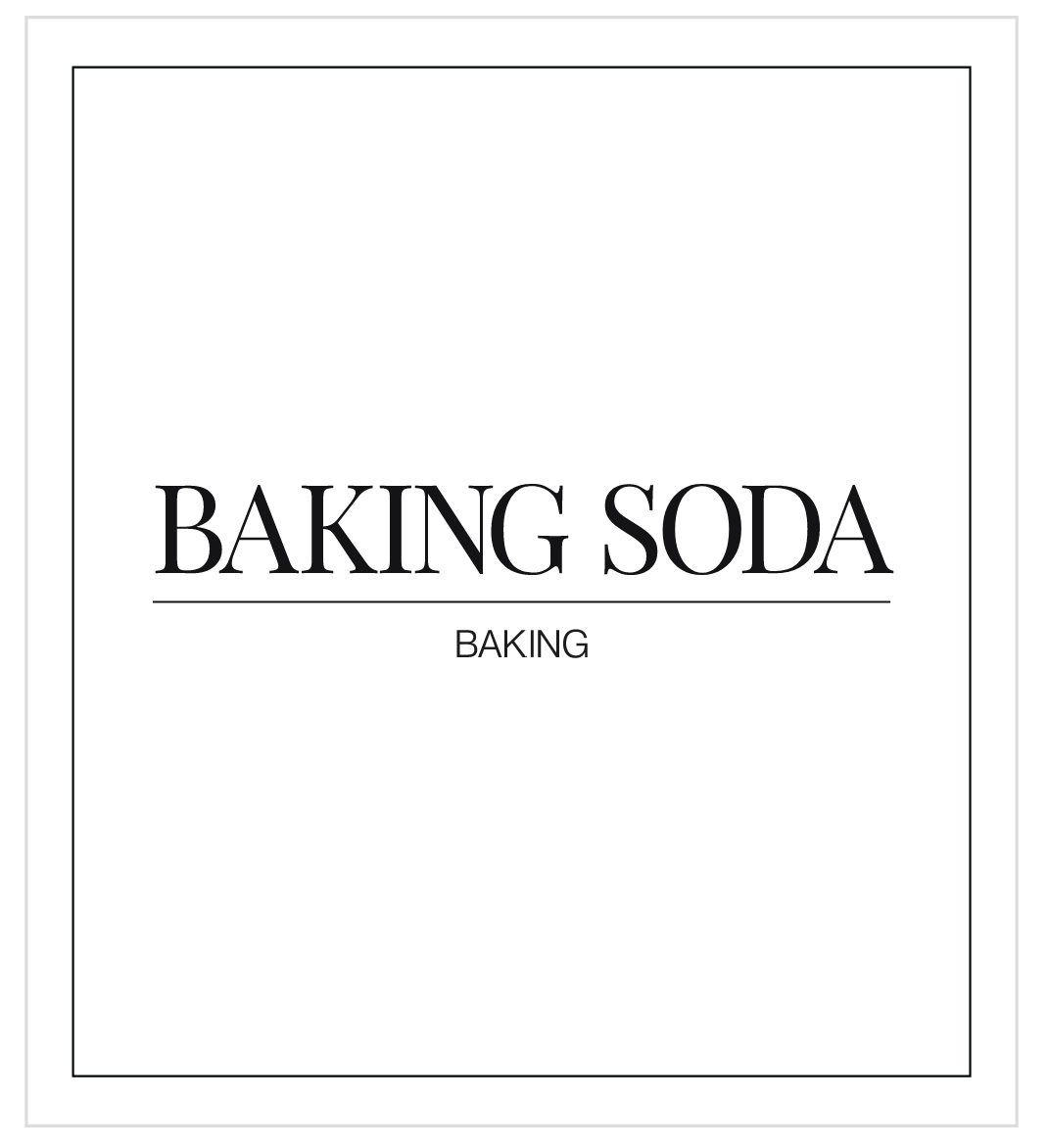 Baking Soda Label
