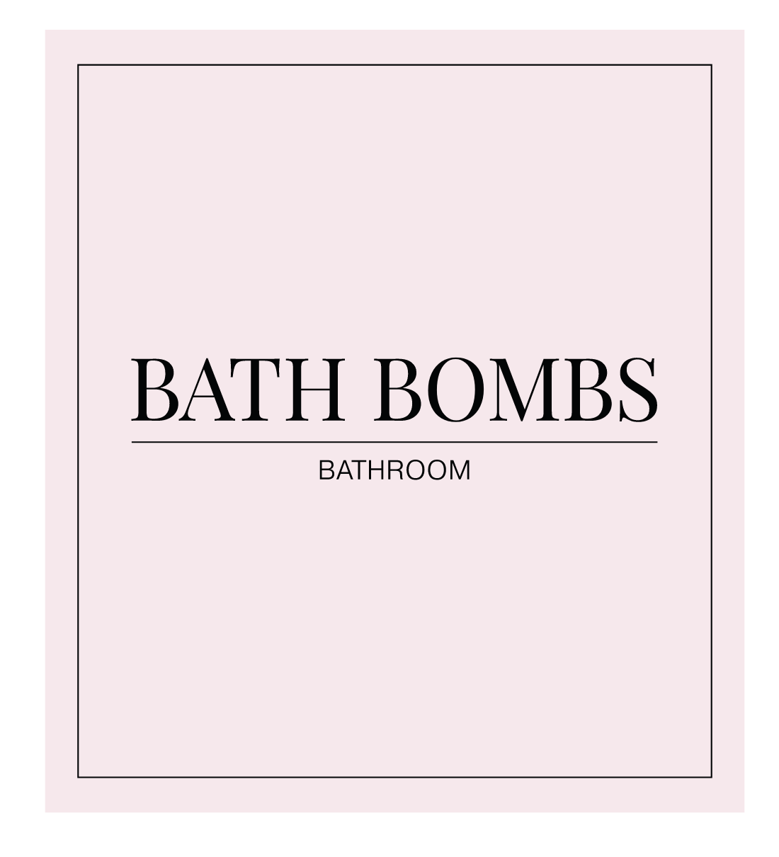Bath Bombs Label