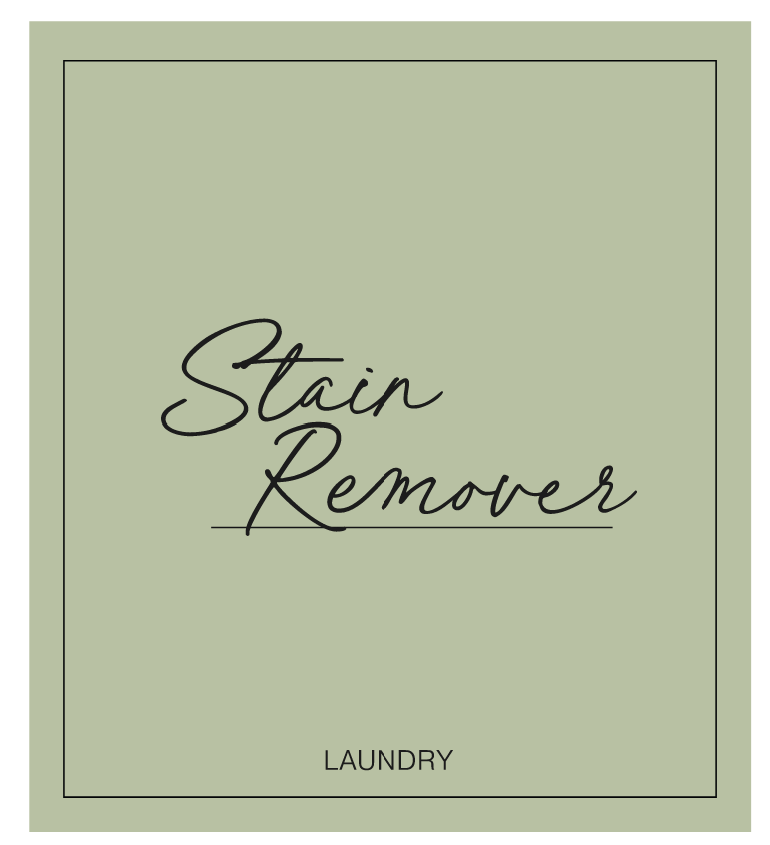 Stain Remover Label