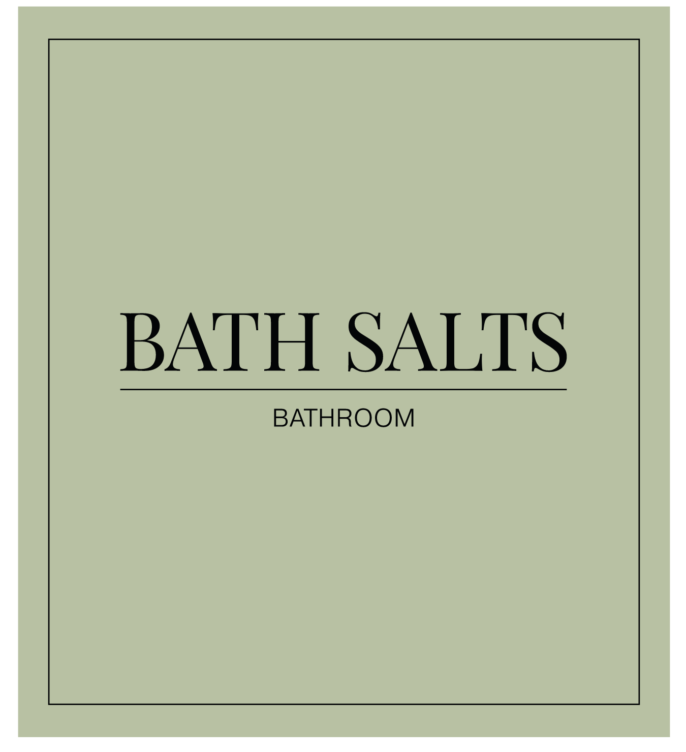 Bath Salts Label