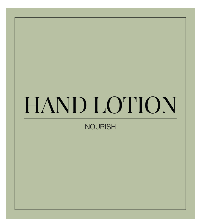 Hand Lotion (Nourish) Label