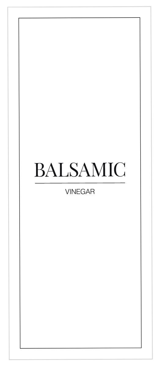 Balsamic Vinegar Label