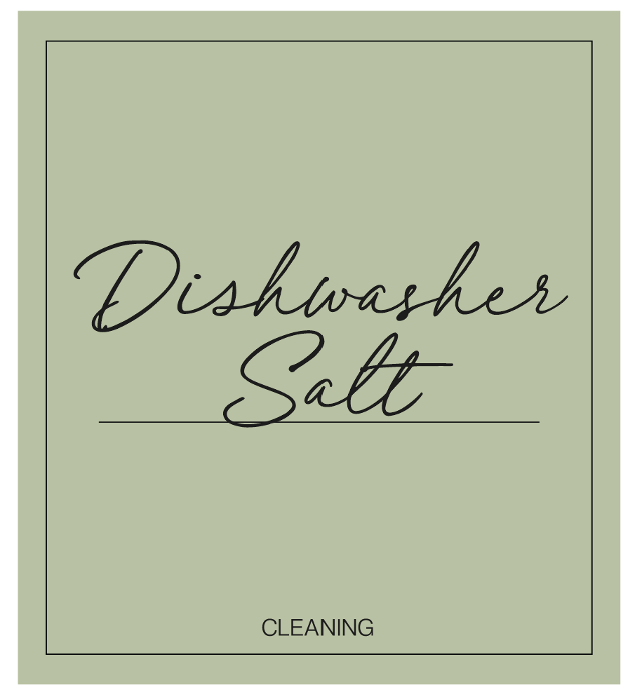 Dishwasher Salt Label