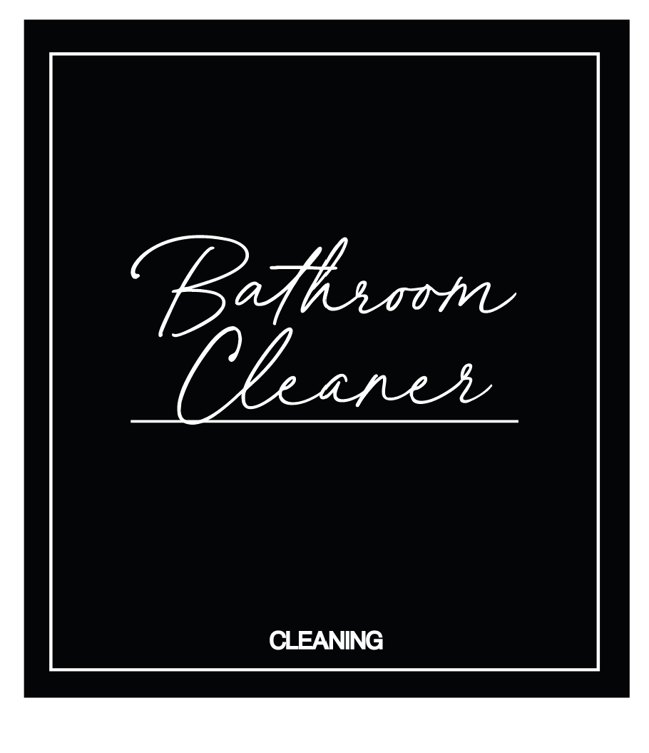 Bathroom Cleaner Label