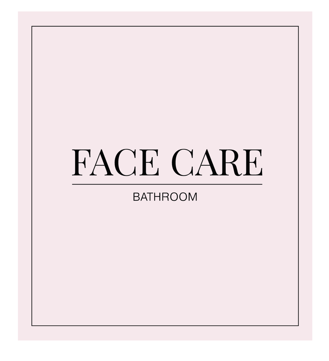 Face Care Label