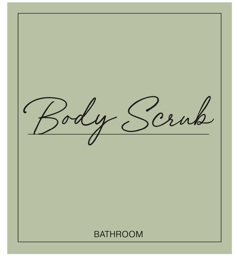 Body Scrub Label