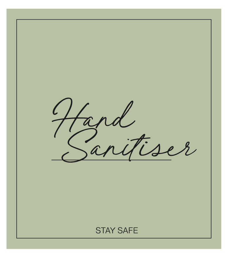 Hand Sanitiser Label