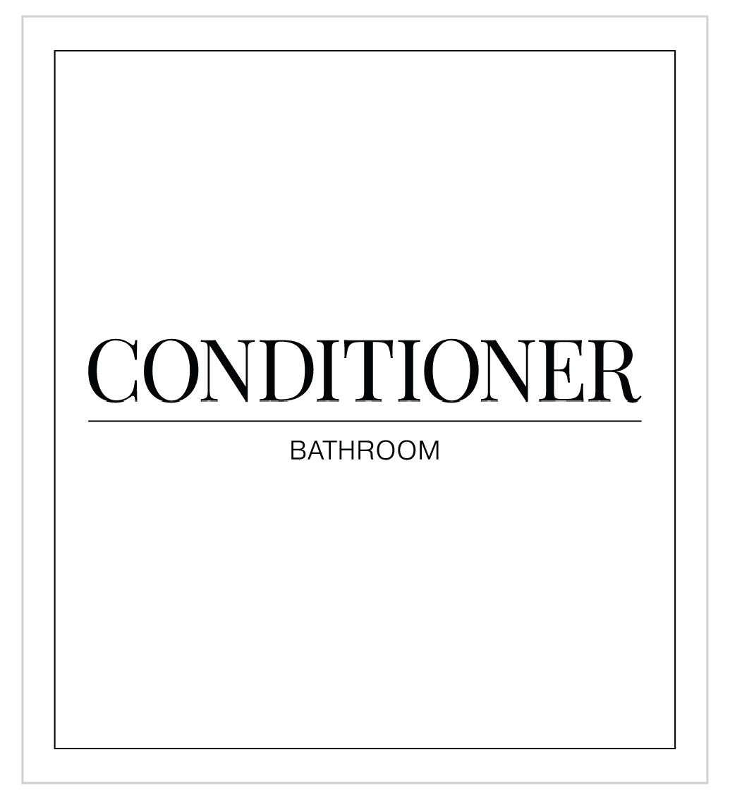 Conditioner Label