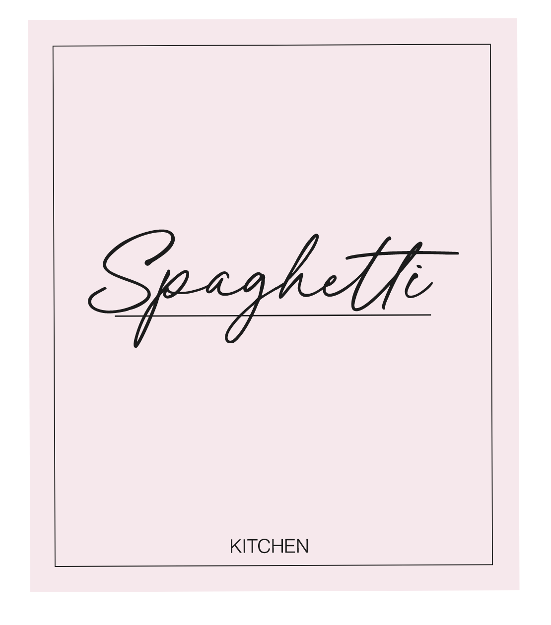 Spaghetti (Pasta) Label