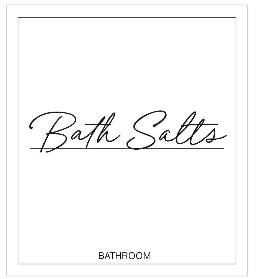 Bath Salts Label