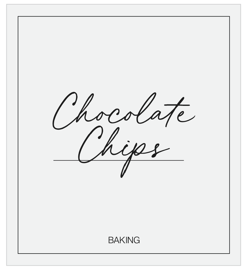 Chocolate Chips Label
