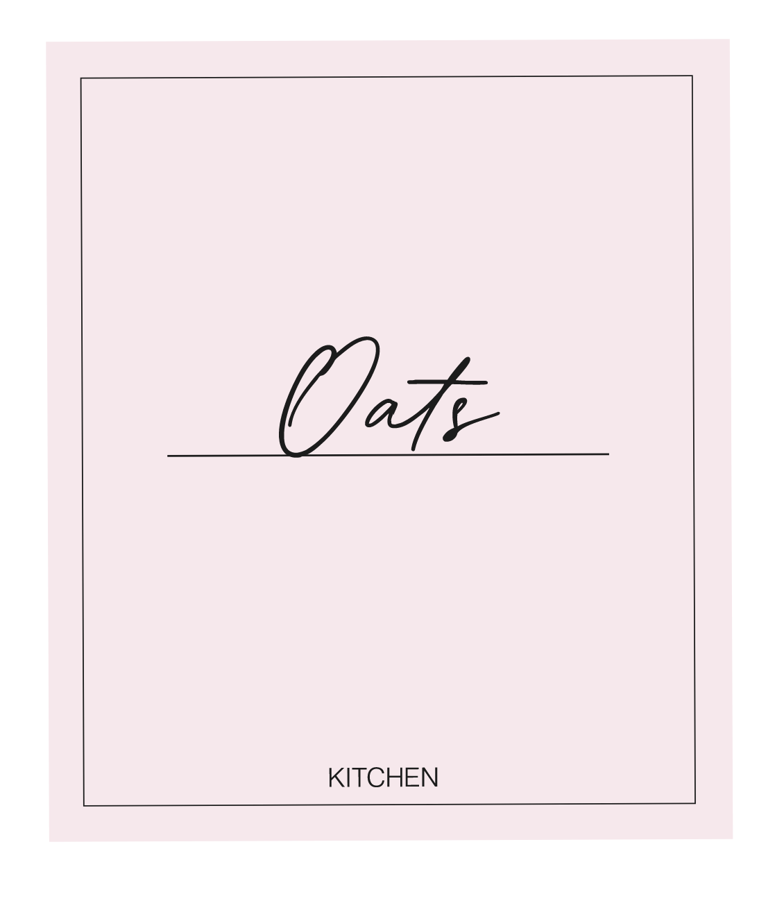 Oats (Kitchen) Label
