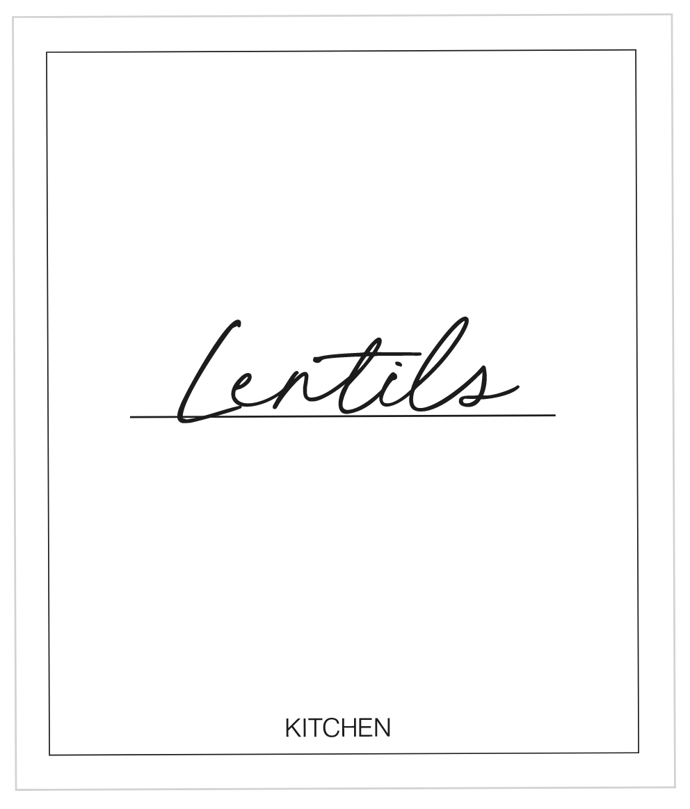 Lentils Label