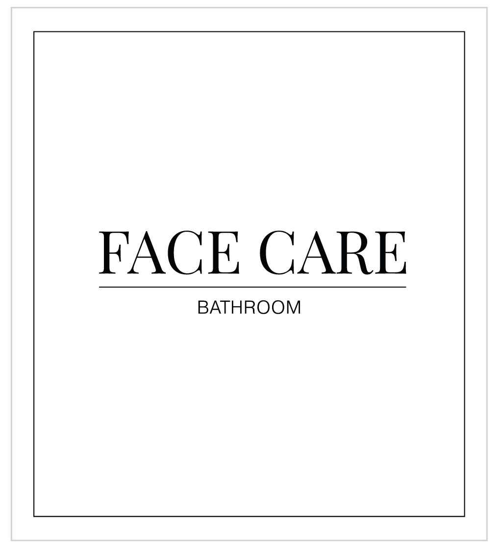Face Care Label