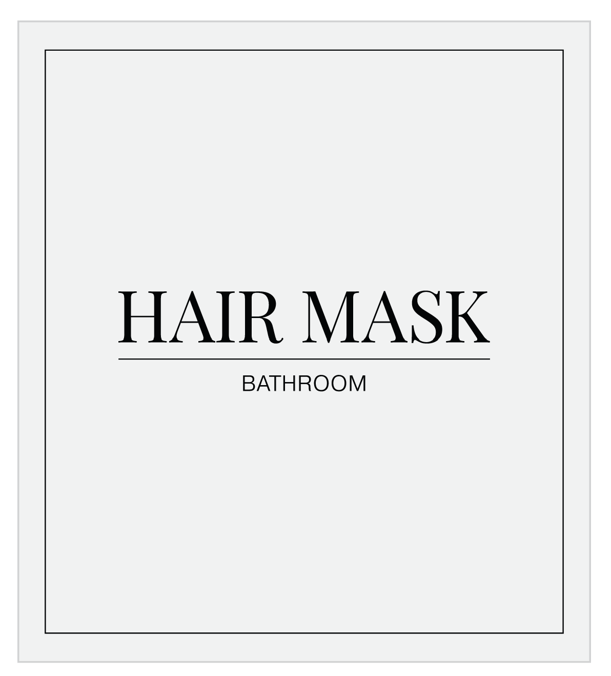 Hair Mask Label