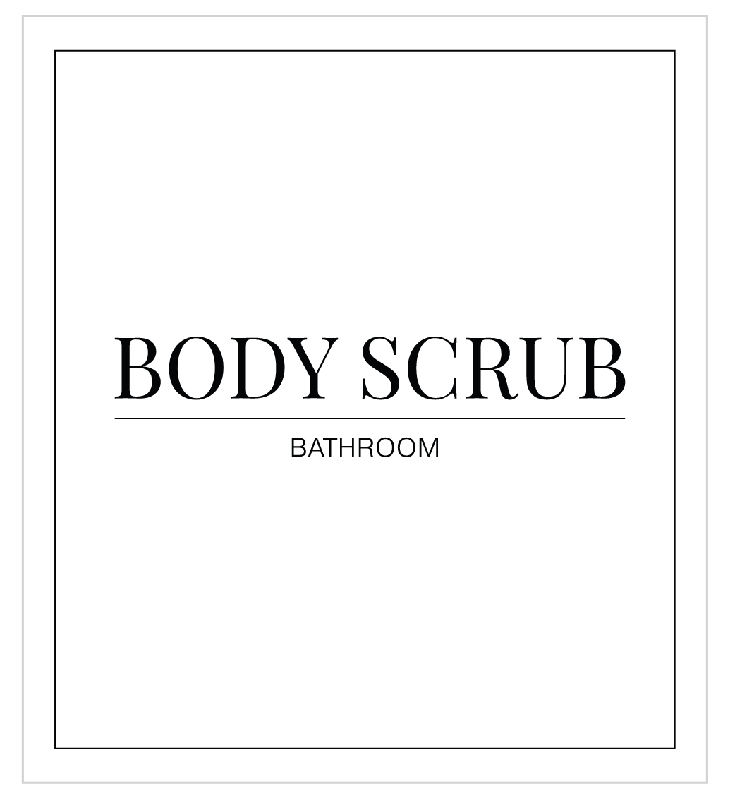 Body Scrub Label