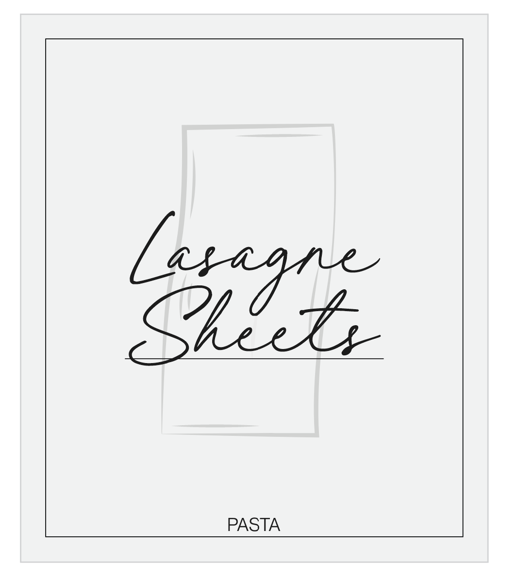 Lasagne Sheets Label