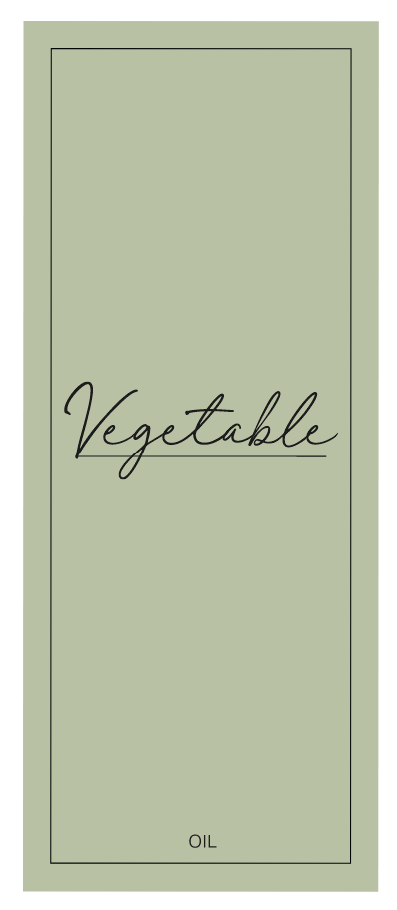 Vegetable Oil Label