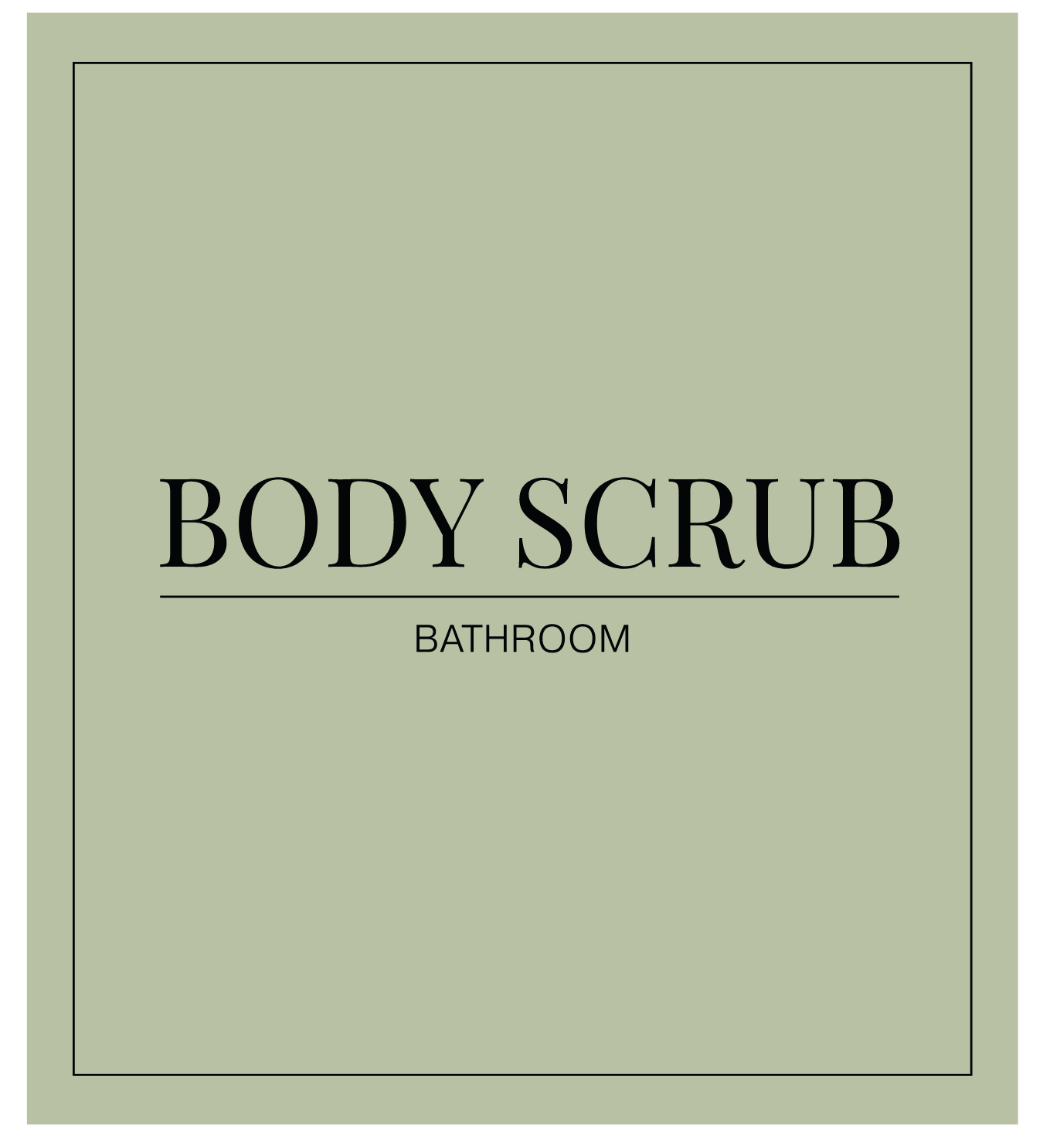 Body Scrub Label