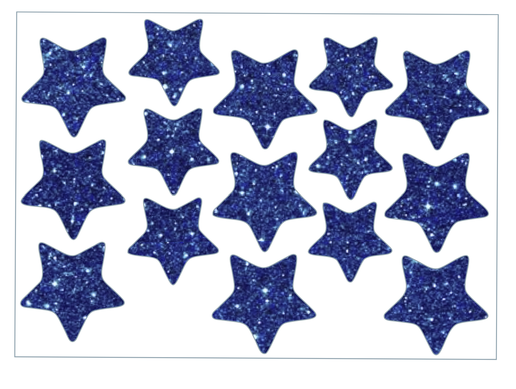 Blue Glitter Stars Icon Pack