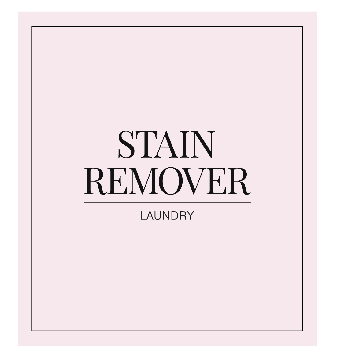 Stain Remover Label