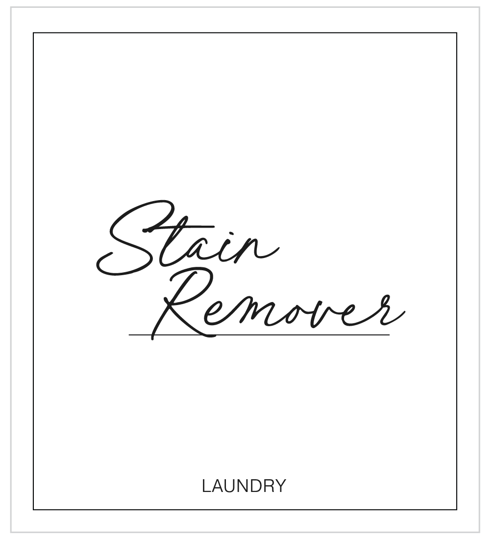 Stain Remover Label