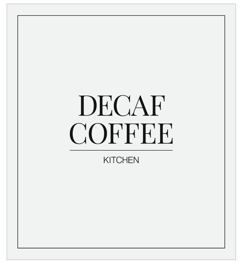 Decaf Coffee Label