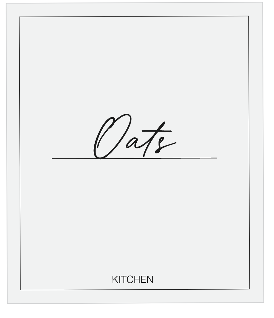 Oats (Kitchen) Label