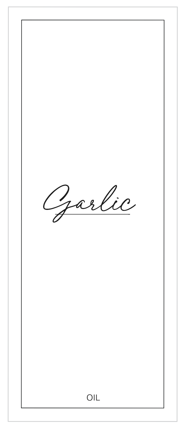 Garlic Oil Label