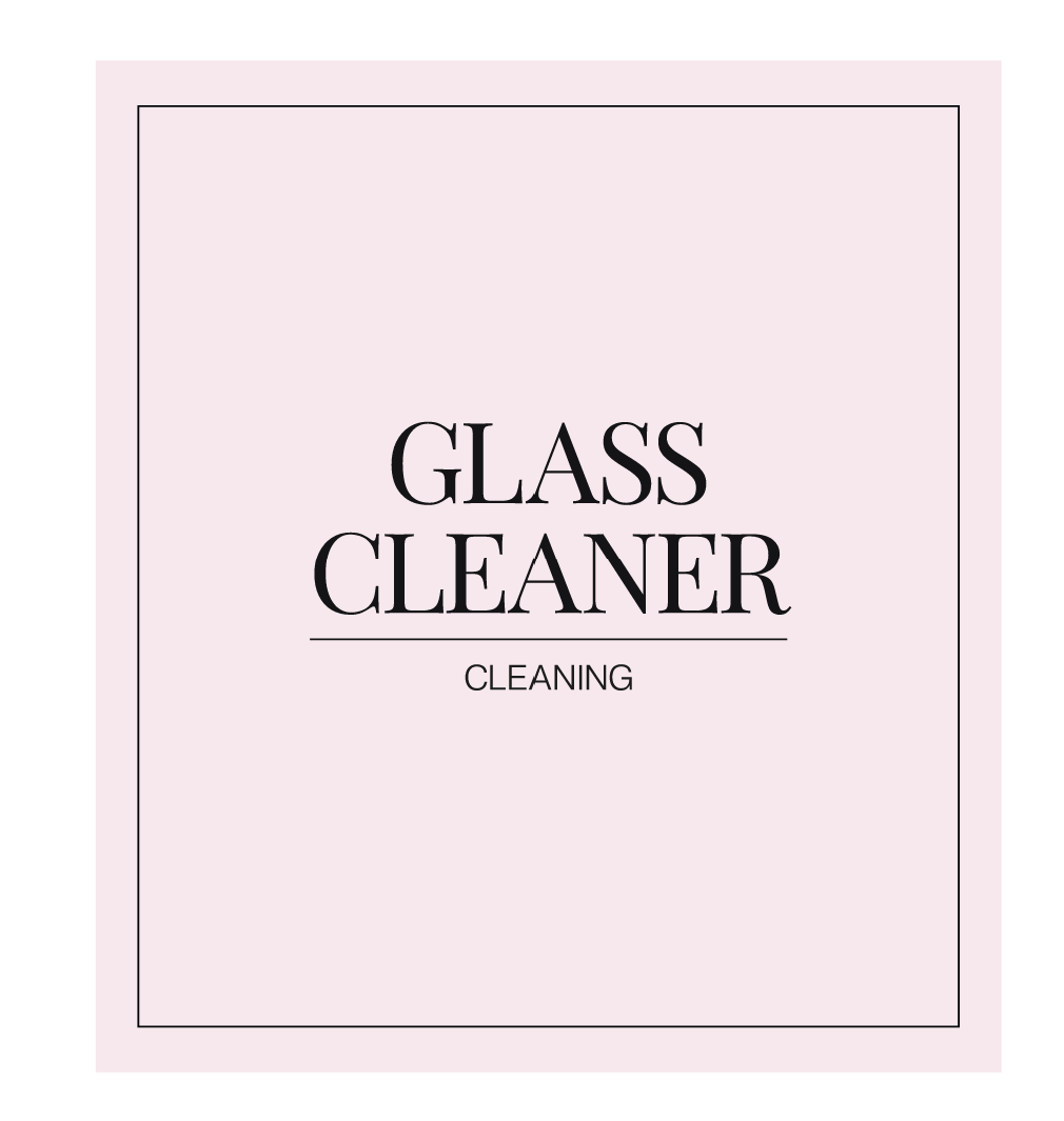 Glass Cleaner Label